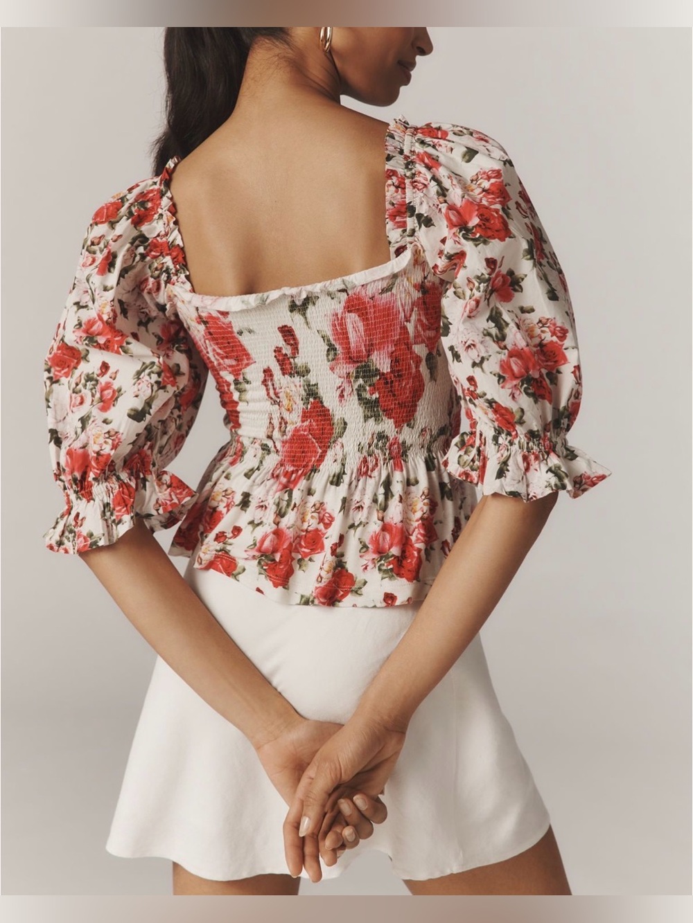 Anthropologie Smocked Sweatheart Blouse NWT! - Picture 4 of 16